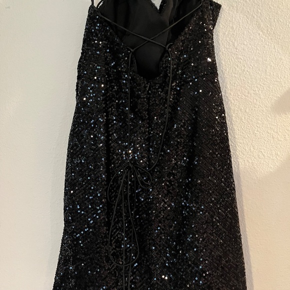 Black Mini Homecoming Dress - Picture 4 of 4